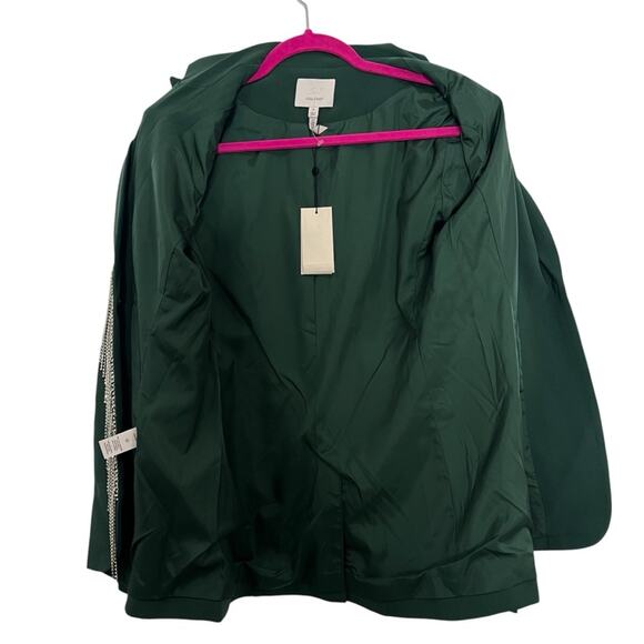 $595 Cinq à Sept Cheyenne Rhinestone Fringe Blazer - Picture 8 of 13